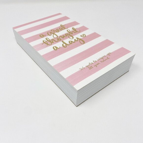 ECCOLO Dayna Lee | Thought a Day Big Pad 365 Quotes Pink White Stripes - Picture 3 of 7